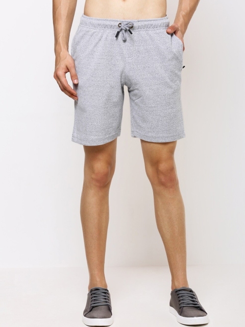 

Bareblow Men Grey Melange Solid Lounge Shorts
