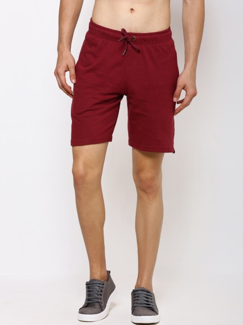 

Bareblow Men Maroon Solid Lounge Shorts