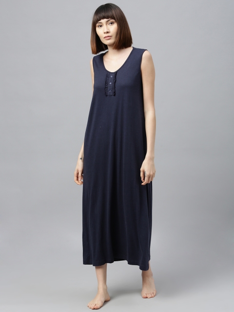 

Chemistry Navy Blue Solid Nightdress