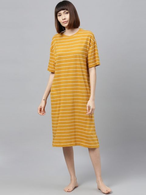 

Chemistry Mustard Yellow & White Striped Nightdress
