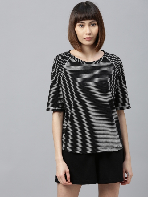 

Chemistry Women Black & White Striped Night Suit