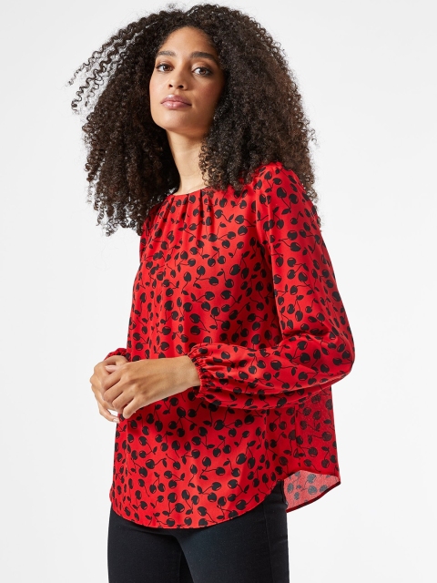 

DOROTHY PERKINS Women Red & Black Cherry Print Top