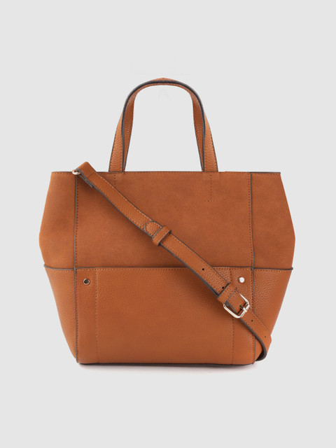 

DOROTHY PERKINS Tan Brown Solid Handheld Bag