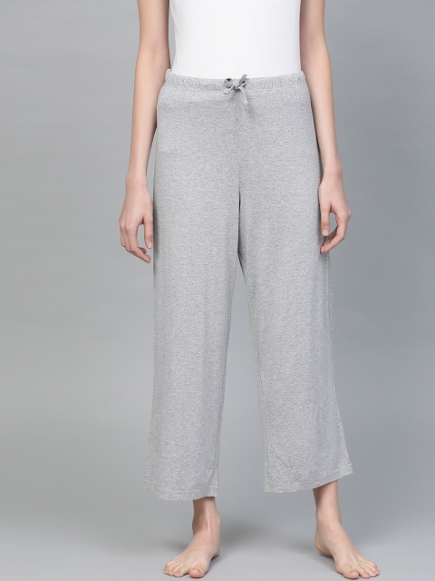 

DOROTHY PERKINS Women Grey Melange Solid Cropped Lounge Pants