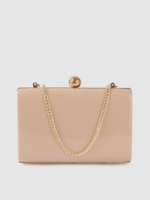 

DOROTHY PERKINS Women Peach-Coloured Solid Box Clutch