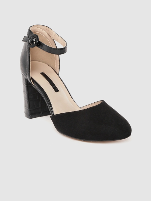 

DOROTHY PERKINS Women Black Solid Pumps with Corc-Texture Detail