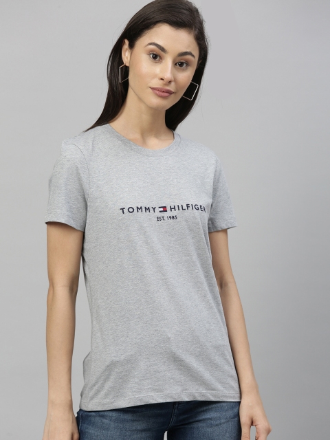 

Tommy Hilfiger Women Grey Printed Round Neck T-shirt