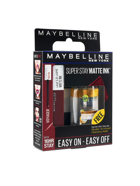 

Maybelline New York Set of Micellar Water & Superstay Matte Lipstick 55 ml, Maroon
