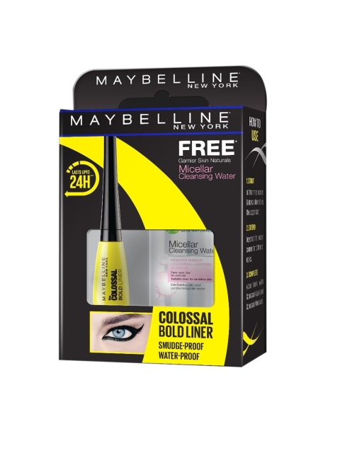 

Maybelline New York Set of Colossal Bold Eye Liner & Micellar Water, Black