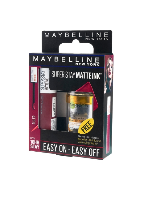 

Maybelline New York Set of Micellar Water & Superstay Matte Lipstick 55 ml, Maroon