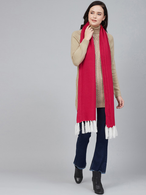 

Cayman Women Pink Solid Acrylic Stole