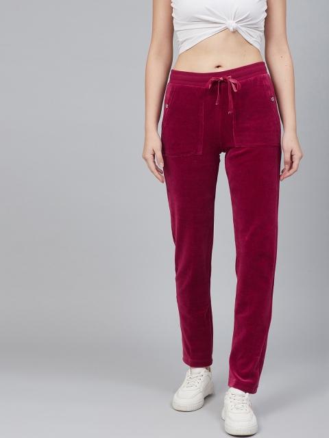 

Cayman Women Maroon Solid Track Pants