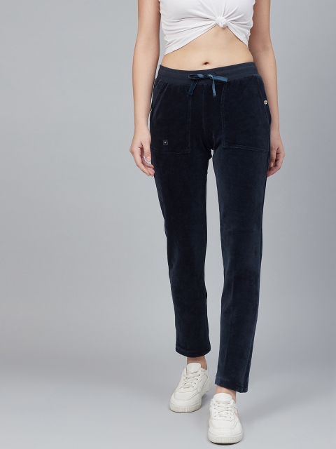 

Cayman Women Navy Solid Track Pants, Navy blue