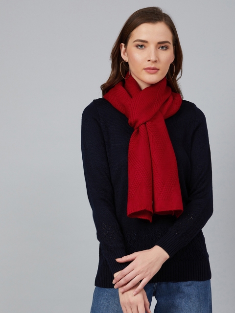 

Cayman Women Red Woven Design Stole