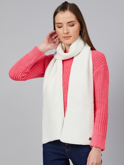 

Cayman Women White Solid Stole