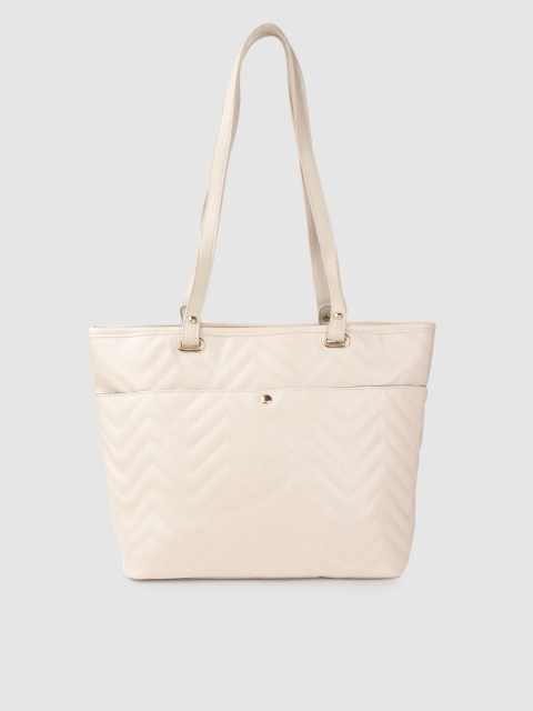 

CARLTON Off-White Quilted Shoulder Bag