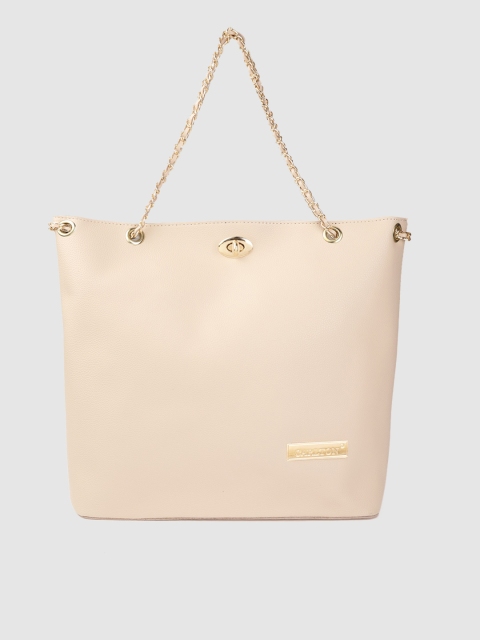 

CARLTON Beige Solid Shoulder Bag