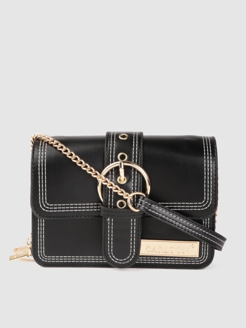 

CARLTON Black Solid Sling Bag