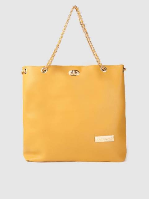 

CARLTON Mustard Yellow Solid Shoulder Bag