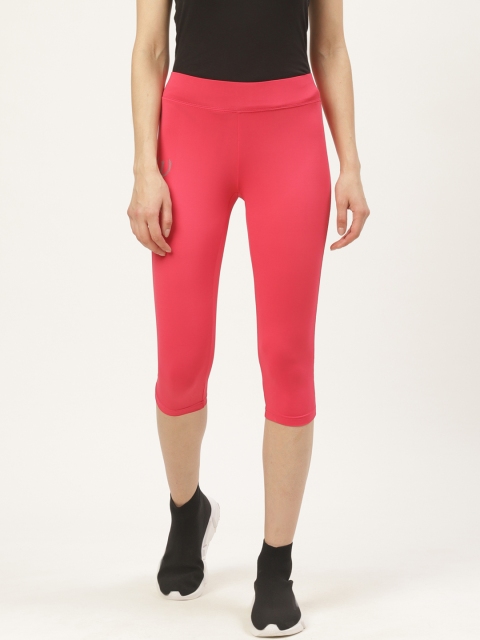 

onesport Women Pink Solid Capris