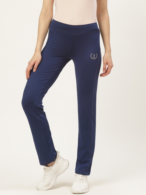 

onesport Women Navy Blue Slim Fit Solid Track Pants