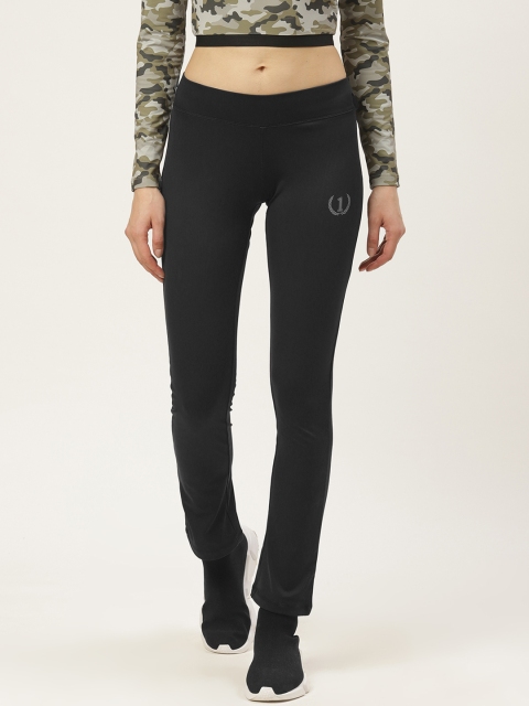 

onesport Women Black Slim Fit Solid Track Pants