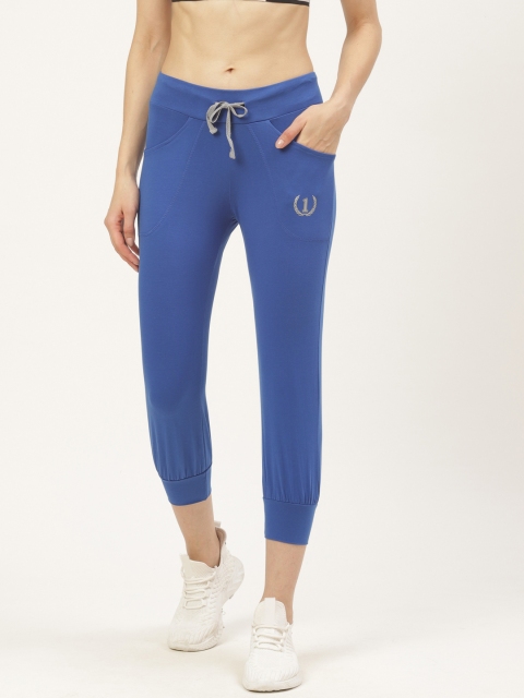 

onesport Women Blue Solid Cropped Joggers