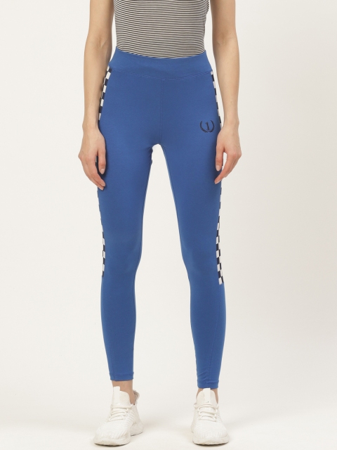

onesport Women Blue Skinny Fit Solid Training Tights