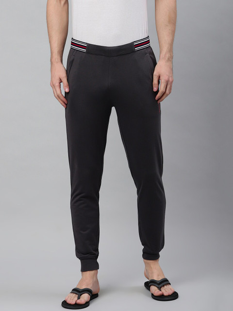 

Sweet Dreams Men Charcoal Grey Solid Lounge Joggers