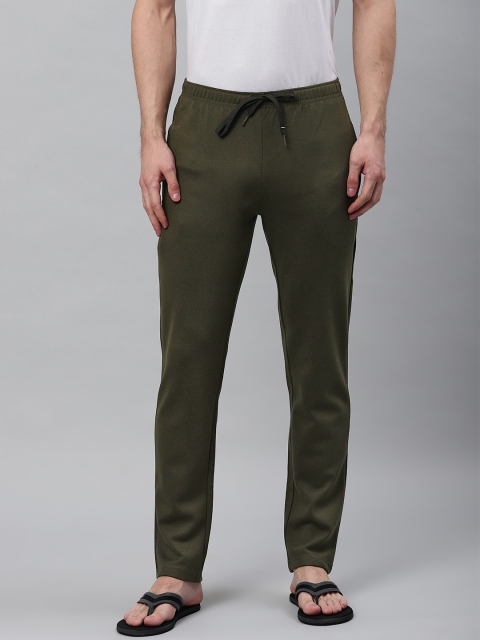 

SWEET DREAMS Men Olive Green Solid Lounge Pants