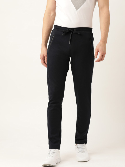 

Sweet Dreams Men Navy Blue Solid Straight Fit Track Pants