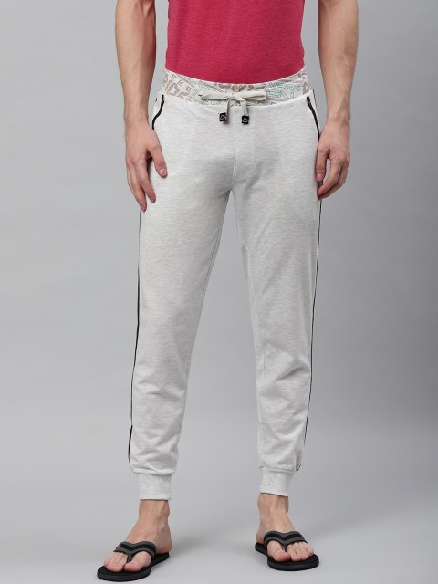 

Sweet Dreams Men Off White Solid Straight Fit Lounge Joggers