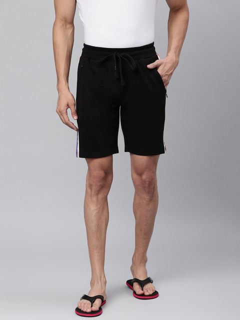 

Sweet Dreams Men Black Solid Lounge Shorts