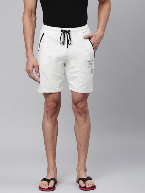 

Sweet Dreams Men Off-White Solid Melange Effect Lounge Shorts