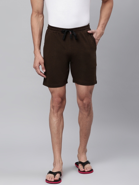 

Sweet Dreams Men Coffee Brown Solid Lounge Shorts