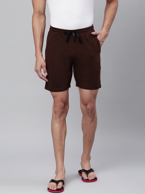 

Sweet Dreams Men Coffee Brown Solid Lounge Shorts