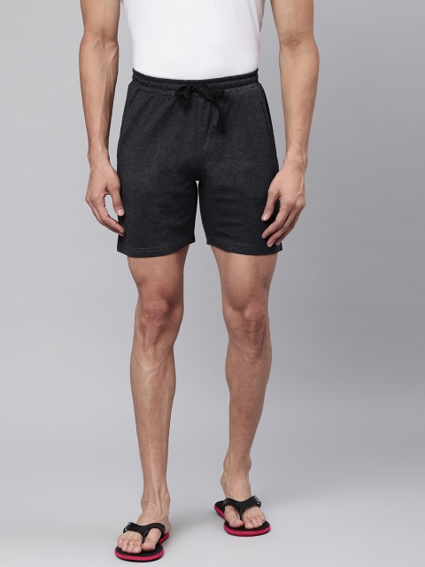 

Sweet Dreams Men Charcoal Grey Solid Lounge Shorts