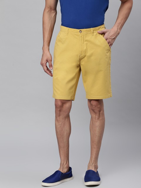 

Sweet Dreams Men Mustard Yellow Solid Regular Fit Shorts