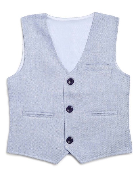 

Aj DEZInES Boys Blue Solid Waistcoat