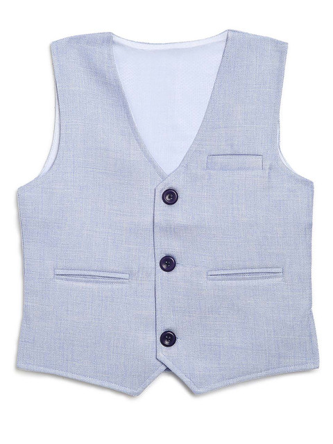 

Aj DEZInES Boys Blue Solid Waistcoat