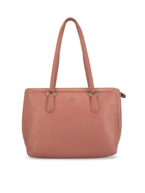

Da Milano Pink Solid Leather Handheld Bag