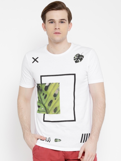 

United Colors of Benetton White Printed T-shirt