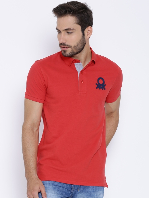 

United Colors of Benetton Red Polo T-shirt