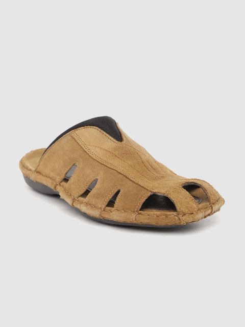

Woodland Men Camel Brown Suede Fisherman Sandals