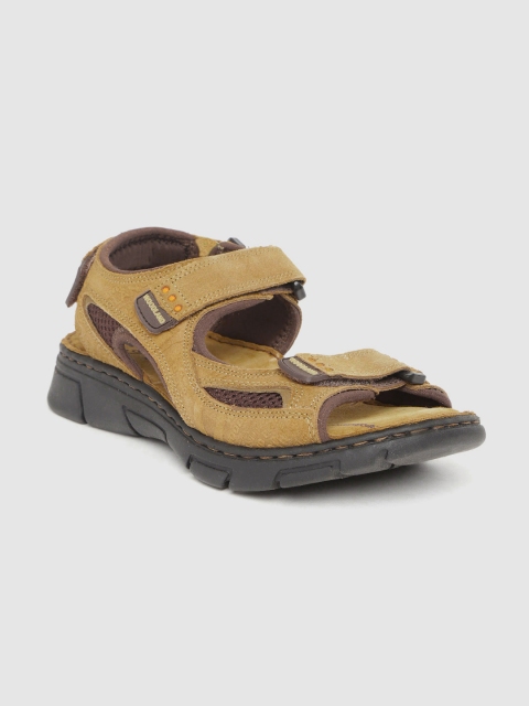 

Woodland Men Camel Brown Suede excluding Trims Comfort Sandals