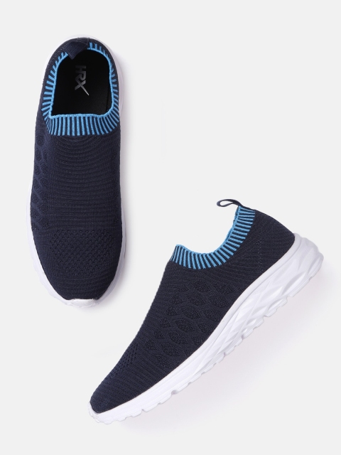

HRX by Hrithik Roshan Men Navy Blue Woven Design Running Shoes