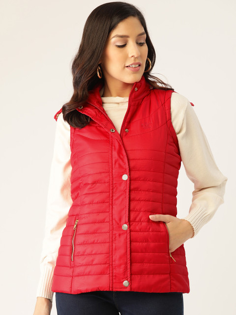 

Duke Stardust Women Red Solid Insulator Padded Jacket