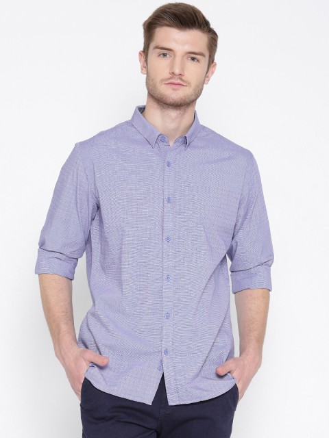 

United Colors of Benetton Blue Houndstooth Casual Shirt