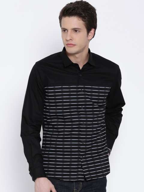 

United Colors of Benetton Black Printed Casual Shirt