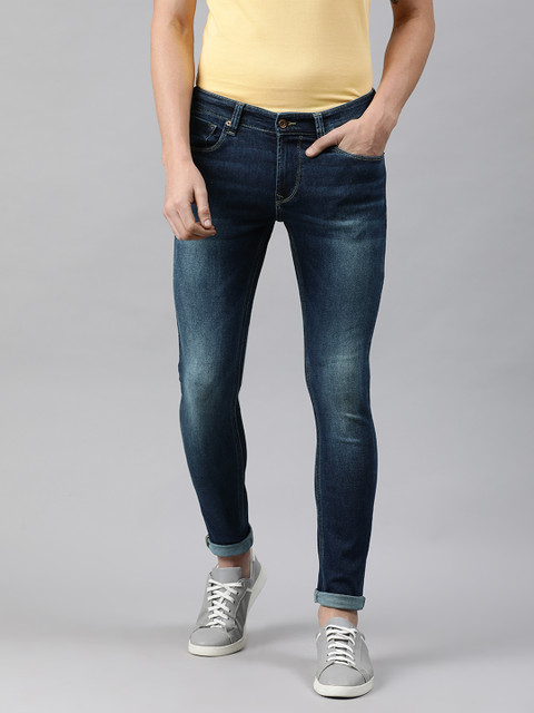 

SPYKAR Men Blue Super Skinny Fit Low-Rise Clean Look Stretchable Jeans